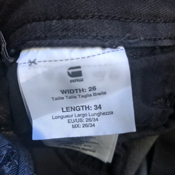 G STAR LYNN CUSTOM MID SKINNY COJ WOMEN W26 L34 COLOR CRIEFF/BLACK - Picture 9 of 11